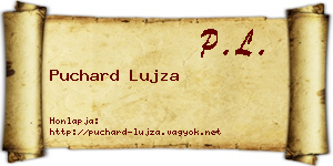 Puchard Lujza névjegykártya